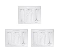 QUARKZMAN 3Pcs Haute Précision Sec Taille Estimation Tableau 277x208mm 0.16mm Couvert Transparence Détection de Défaut Film Règle, Zone et Largeur de Ligne