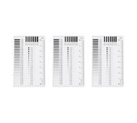 QUARKZMAN 3Pcs Haute Précision Sec Taille Estimation Tableau 90x55mm 0.12mm Transparence Détection de Défauts Film Règle pour Mesurer les Défauts de Diamètre et de Largeur de Ligne