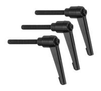 QUARKZMAN 3Pcs M6 x 40mm Poignées Boutons Réglables Filetage Mâle Bouton Poussoir Cliquet Déverrouillage Rapide Boulon Rotatif pour Machines de Tour, Noir