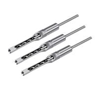 QUARKZMAN 3pcs Mèche À Trou Carré 3/8"(9.5mm) Acier À Haut Carbone Mortaiseuse Creuse Pour Travail Du Bois Menuiserie Machine À Mortaise Tenon