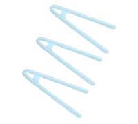 QUARKZMAN 3Pcs Mini Pinces En Silicone, 14cm Pinces À Toast Résistantes À La Chaleur Ustensile De Cuisine Pinces Alimentaires Anti-Dérapantes Pour Grille-Pain Salade Glaçons Fruits Bleu