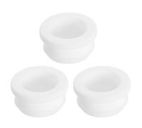 QUARKZMAN 3Pcs Passe-Fils En Caoutchouc 24mm Trou Perce, 19mm ID Trou Passe-Fils Chapeau Noir En Caoutchouc De Silicone Bouchon De Trou Joint Pour Câblage, Automobile, Blanc
