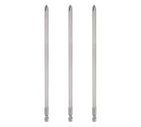 QUARKZMAN 3Pcs Phillips Embouts PH2 1/4" Hexagonale Tige 200mm Long Gris | Embouts Tournevis Cruciforme Phillips, Acier S2, Magnetique, Tete Crucifiee, Pour Outils Électriques