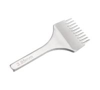 QUARKZMAN 3Pcs Poinçon À Coudre En Cuir 3.85mm 10 Dents Poinçon À Trou En Cuir En Acier Au Carbone Ciseau Pour DIY Artisanat Sac À Main Portefeuilles Ceinture Porte-Clés Ceintures, Blanc