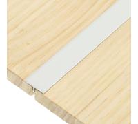 QUARKZMAN 3Pcs Profils De Transition En T, 0.9m x 20mm (L x W) Bande De Division Plane En Alliage D'Aluminium Pour Sol Vinyle, Bords De Finition Pour Interstices De Sol Et Portes, Blanc Mat