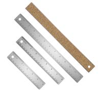 QUARKZMAN 3pcs Règle en Acier Inoxydable Métal 15/20/30cm Bord Droit avec Dos en Liège Anti-Dérapant Pouce Métrique Règle Métallique pour Classroom Office Home Outils de Dessin