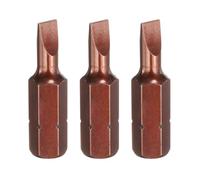 QUARKZMAN 3pcs SL5 Tournevis À Fente Embout 5/16" Tige Hexagonale 32mm/1.26" Longueur Magnétique Plat Tête Hex Embouts Acier S2 Embout Tournevis pour Impact Tournevis Électrique, Rouge