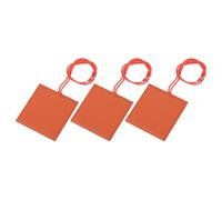 QUARKZMAN 3pcs Tapis Chauffant En Silicone, 12V 7.5W Couverture Electrique Matelas Caoutchouc Souple Film Chauffant Plaque Chauffante 50mmx50mm Tapis Chauffant Pour Temperature Constante