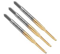QUARKZMAN 3pcs Taraud À Filetage Droit, M1.6 x 0.35 Métrique Revêtu De Titane Outil De Filetage Taraudage Tarauds Pour Machine À Fileter, Acier Rapide 6542 (HSS 6542)