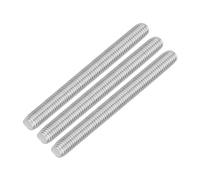 QUARKZMAN 3pcs Tige Filetée Complète M10x100mm Acier Inoxydable 304 Argenté | Tiges Filetées à Mouvement Linéaire M10-1.5, Filetage à Droite, pour Serre-Joint Suspente U-Boulon Meuble Machine