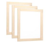 QUARKZMAN 3Pièces Cadres D'Impression Sérigraphique, Bois de 9,8x7,5 Pouces avec Une Maille Blanche de 160 pour Projet D'Impression Sur Écran DIY