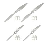 QUARKZMAN 4.7x4.7" 10x5" Hélice RC 2 Pales Hélices à Pales Grises avec Anneaux d'Adaptation pour Avion Électrique, 4 pcs