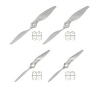 QUARKZMAN 4.7x4.7" 8x6" Hélice RC 2 Pales Hélices à Pales Grises avec Anneaux d'Adaptation pour Avion Électrique, 4 pcs