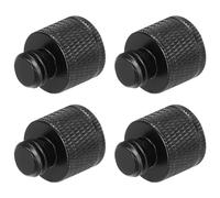 QUARKZMAN 4 Adaptateurs de Pied de Micro M8 Femelle vers Vis Mâle 3/8 en Alliage d'Aluminium pour Support de Trépied de Microphone, Noir