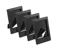 QUARKZMAN 4 Cadres Photo Miniatures 2,4 x 3,6 Pouces Cadre Photo Rectangulaire Petit Support de Table pour Afficher des Photos, Peintures, Paysages, Affiches d'Art, Noir