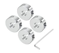 QUARKZMAN 4 Colliers de Serrage en une Seule Pièce pour Arbre de 6 mm | Ensemble de Colliers de Serrage à Fente Unique, Diamètre Extérieur de 20 mm, Épaisseur de 8 mm avec Vis de Fixation M3