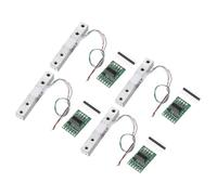 QUARKZMAN 4 Ensemble Capteur de Poids à Cellule de Charge Numérique 1Kg + Module Capteur de Pesée HX711 24 Bits de Précision A/D à Double Canal pour Kit Balance de Cuisine Électronique