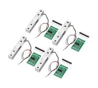 QUARKZMAN 4 Ensemble Capteur De Poids À Cellule De Charge Numérique 5KG + Module HX711 Capteur De Pesage 24 Bits Précision A/D Double Canal 20x33mm Pour Kit Balance De Cuisine Électronique