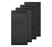 QUARKZMAN 4 Feuilles d'Autocollants de Lettres de l'Alphabet à Paillettes en Vinyle Imperméable 3D Petit Haut Inférieur de A à Z Auto-Adhésif pour Décoration de Scrapbooking Photo, Noir