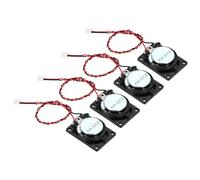 QUARKZMAN 4 Haut-parleurs 2W 8 Ohm en métal carré avec Aimant Interne et Fil Terminal de 120 mm pour Mini Haut-parleurs DVD EVD multimédia Mobile Machine publicitaire Portable