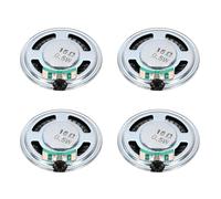 QUARKZMAN 4 Haut-Parleurs de 0,5W 16 Ohm Métal Coque Ronde à Aimant Interne | pour Mini Haut-parleurs DVD EVD Multimédia Mobile Machine Publicitaire Portable