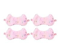 QUARKZMAN 4 Masques De Sommeil En Peluche, Masque Oculaire Léger Mignon Couverture Oculaire Douce Pour Dormir Avec Bande Élastique, Motif Étoile Scintillante, Unisexe Pour Sommeil Voyage ...