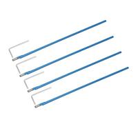 QUARKZMAN 4 Pack Guitar Two Way Rod, 460mm Low-Profile Guitar Rod Avec 4mm L-Wrench, Luthier Tools Pour Electric Acoustic Bass Guitars Neck Repair Adjustment, Blue