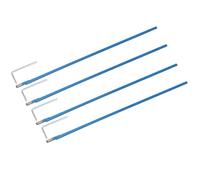 QUARKZMAN 4 Pack Guitar Two Way Rod, 570mm Low-Profile Guitar Rod avec 4mm L-Wrench, Outils De Luthier pour Electric Acoustic Bass Guitars Réparation Et Ajustement De Manche, Blue