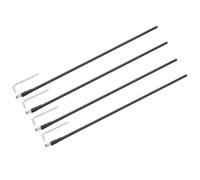 QUARKZMAN 4 Pack Guitar Two Way Rod, 580mm Low-Profile Guitar Rod With 4mm L-Wrench, Luthier Tools For Electric Acoustic Bass Guitars Neck Repair Adjustment, Black