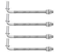 QUARKZMAN 4 Pack J Bolt Charnière De Portail, 10" Charnières De Portail En Acier Galvanisé, Charnière De Clôture À Maillon De Chaîne Avec Goupille Mâle 5/8" Pour Jardin, Porte De Ferme