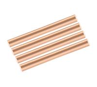 QUARKZMAN 4 Pack Tige Ronde En Cuivre naturel 12mm/1/2 Pouce Diamètre 102mm/4.02 Pouces Longueur Tige Solide Cuivre Barre Pour Tournage DIY Artisanat Métallique Loisirs Travail Des Métaux