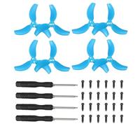 QUARKZMAN 4 Paire 3032S Hélices, Pales D'Hélice Faible Bruit Ailes Remplacement Rapide Coloré Pale D'Hélice Pièce De Rechange pour Drone Quadricoptère Portable Accessoires Drone, Bleu