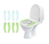 QUARKZMAN 4 Paires De Housses De Sige De Toilette, Housses De Sige De Toilette Chaudes Et Douces Anti-Drapantes Paisses Et Coupables avec Adhsif pour Hiver Hôtel Maison, Bleu, Vert