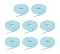 QUARKZMAN 4 Paires De Lacets Plats 5/16" x 140" En Polyester Élastiques Pour Sneakers Skate Shoes Boots, Bleu Clair