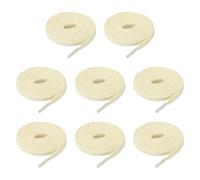 QUARKZMAN 4 Paires De Lacets Plats Pour Chaussures 5/16" x 160" Polyester Sans Nœuds Élastiques Plats Pour Sneakers Skate Boots, Beige