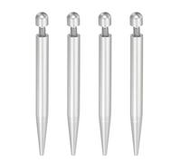 QUARKZMAN 4 Pcs 0.3" x 3" Écarts En Alliage D'Aluminium Avec 4 Vis Pour Montage Murale De Panneaux En Verre Acrylique, Argent
