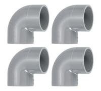 QUARKZMAN 4 Pcs 1" Coude À 90 Degrés Raccord PVC 2 Voies Gris