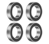 QUARKZMAN 4 Pcs 17287-2RS Roulements À Billes Non Standard 17mm Alésage x 28mm Diamètre Extérieur x 7mm Épaisseur Roulements Double Étanchéité Caoutchouc Acier Chromé Pour Industrielles