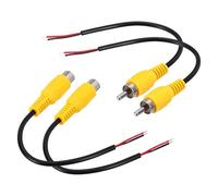 QUARKZMAN 4 Pcs 6 Inch Flat RCA Male Female Plug Jack Connector Adapter
