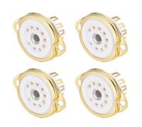 QUARKZMAN 4 pcs 9Broches Tube Prise Céramique Tube Prise, Aspirateur Tube Protéger Tube Broche Prise PCB Tube Prise Blanc