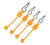 QUARKZMAN 4 Pcs Attaches De Carrosserie RC, Tige De 1.2mm Attaches RC Verrou De Fixation Ressort, Orange/Noir