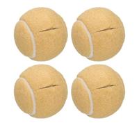 QUARKZMAN 4 Pcs Balles de Tennis Prédécoupées pour Marcheurs, Accessoires Universels de Glissement pour Marcheurs pour la Protection des Pieds de Meubles et des Sols, Beige