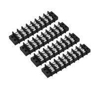 QUARKZMAN 4 Pcs Bornes A Vis 8 Positions 300V 20A Pas De 9.5mm Double Rangee 8 Circuits Barrette A Bornes DIN A Vis