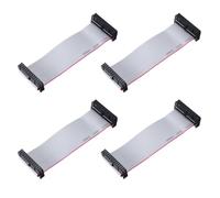 QUARKZMAN 4 Pcs Câble Plat Ruban IDC, Pas 2.54mm Largeur 32mm Longueur 10cm 26 Broches FC à FC Connecteur Plat Ruban Fil Jumper pour PC, Écrans LED