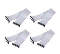 QUARKZMAN 4 Pcs Câble Plat Ruban IDC, Pas 2.54mm Largeur 42mm Longueur 30cm 34 Broches Connecteur FC à FC Fil Jumper pour PC, Écrans LED