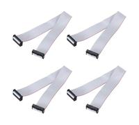 QUARKZMAN 4 Pcs Câble Plat Ruban IDC, Pas De 2.54mm Largeur 25mm Longueur 30cm 20 Broches FC à FC Connecteur Plat Ruban Fil Jumper pour PC, Écrans LED