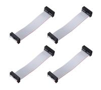 QUARKZMAN 4 Pcs Câble Ruban Plat IDC, Pas 2.54mm Largeur 23mm Longueur 10cm 18 Broches Connecteur FC à FC Câble Jumper pour PC, Écrans LED