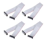 QUARKZMAN 4 Pcs Câble Ruban Plat IDC, Pas 2.54mm Largeur 30mm Longueur 30cm 24 Broches FC à FC Connecteur Ruban Plat Câble Jumper pour PC, Écrans LED