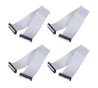 QUARKZMAN 4 Pcs Câble Ruban Plat IDC, Pas 2.54mm Largeur 38mm Longueur 30cm 30 Broches FC à FC Connecteur Ruban Plat Câble Jumper pour PC, Écrans LED