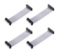 QUARKZMAN 4 Pcs Câble Ruban Plat IDC, Pas De 2.54mm Largeur 25mm Longueur 10cm 20 Broches Connecteur FC à FC Câble Jumper pour PC, Écrans LED